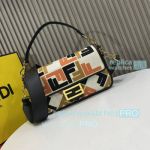 Replica Fend--i Baguette Multicolor Crossbody Bag with FF Embroidery 